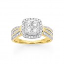 9ct-Diamond-Cushion-Ring-TDW1ct Sale