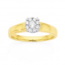 9ct-Diamond-Cluster-Ring-TDW25ct Sale