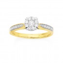 9ct-Diamond-Cluster-Ring Sale