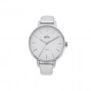 Elite-Ladies-Silver-Metallic-Leather-Strap-Watch Sale