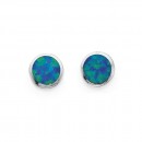 Sterling-Silver-Synthetic-Opal-Earrings Sale