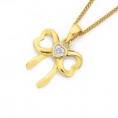 9ct-Diamond-Bow-Pendant Sale