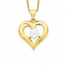 9ct-Freshwater-Pearl-Heart-Pendant Sale