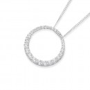 Sterling-Silver-CZ-Circle-Pendant Sale