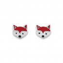 Sterling-Silver-Enamel-Fox-Studs Sale