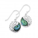 Sterling-Silver-Paua-Fern-Earrings Sale