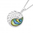 Sterling-Silver-Paua-Fern-Pendant Sale