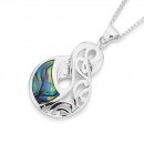 Sterling-Silver-Paua-Koru-Pendant Sale