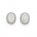 Sterling-Silver-Cubic-Zirconia-Created-Opal-Studs Sale