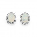 Silver-CZ-Created-Opal-Studs Sale