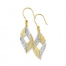 9ct-Two-Tone-Twist-Earrings Sale