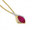 9ct-Created-Ruby-Diamond-Swirl-Pendant Sale