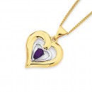 9ct-Amethyst-Heart-Pendant Sale