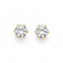 9ct-5mm-Cubic-Zirconia-Earrings Sale