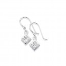 Sterling-Silver-Cubic-Zirconia-Drop-Earrings Sale