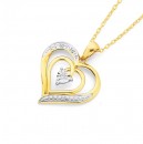 9ct-Gold-Diamond-Heart-Pendant Sale