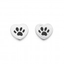 Sterling-Silver-Enamel-Paw-in-Heart-Studs Sale