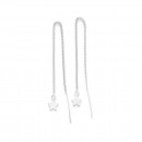 Sterling-Silver-Mini-Stars-on-Chain-Thread-Earrings Sale