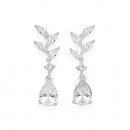 Sterling-Silver-Cubic-Zirconia-Drop-Earrings Sale