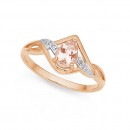 9ct-Rose-Gold-Morganite-Diamond-Ring Sale