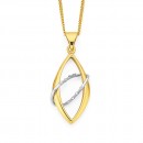 9ct-Two-Tone-Diamond-Set-Pendant Sale