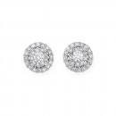9ct-White-Gold-Diamond-Studs-Total-Diamond-Weight25ct Sale