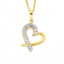 9ct-Two-Tone-Heart-Pendant Sale