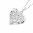 Silver-CZ-Wave-Heart-Pendant Sale