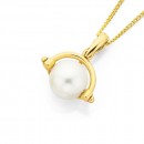 9ct-Created-Freshwater-Pearl-Spinner-Enhancer-Pendant Sale