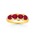 9ct-Created-Ruby-Diamond-Dress-Ring Sale