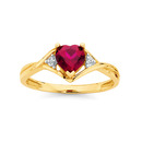 9ct-Created-Ruby-Diamond-Heart-Ring Sale