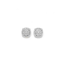 9ct-Diamond-Cushion-Shape-Stud-Earrings Sale