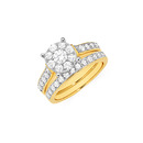 18ct-Gold-Diamond-Bridal-Ring-Set Sale