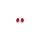 9ct-Created-Ruby-Pear-Stud-Earrings Sale