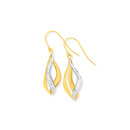 9ct-Two-Tone-15mm-Open-Swirl-Drop-Earrings Sale