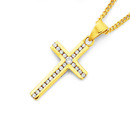 9ct-Cubic-Zirconia-Cross-Pendant Sale