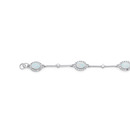 Sterling-Silver-19cm-Created-Opal-Cubic-Zirconia-Bracelet Sale