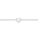 Sterling-Silver-Heart-Bracelet-18cm Sale