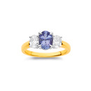 10ct-Element-Lab-Grown-Diamond-with-Tanzanite-Centre-Ring Sale