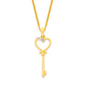 9ct-Diamond-Heart-Key-Pendant Sale