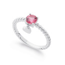 Sterling-Silver-Cubic-Zirconia-with-Heart-Ring-Size-L Sale