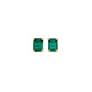 9ct-Gold-Created-Emerald-Stud-Earrings Sale