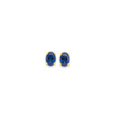 9ct-Created-Sapphire-Oval-Stud-Earrings Sale