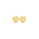 9ct-Diamond-cut-Heart-Stud-Earrings Sale