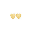 9ct-Diamond-Cut-Heart-Stud-Earrings Sale