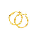 9ct-2x15mm-Twist-Hoop-Earrings Sale