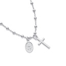 Sterling-Silver-Cross-Medal-on-Beaded-Chain Sale