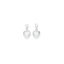 Sterling-Silver-Puff-Heart-Drop-Earrings Sale