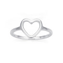 Sterling-Silver-Heart-Ring-SIZE-R Sale