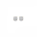 9ct-Diamond-Cluster-Stud-Earrings Sale
